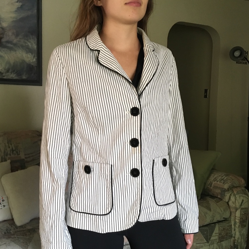 Black and White Blazer/ Suit Jacket